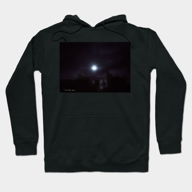 Moon Shadow - Black Hoodie by davidbstudios